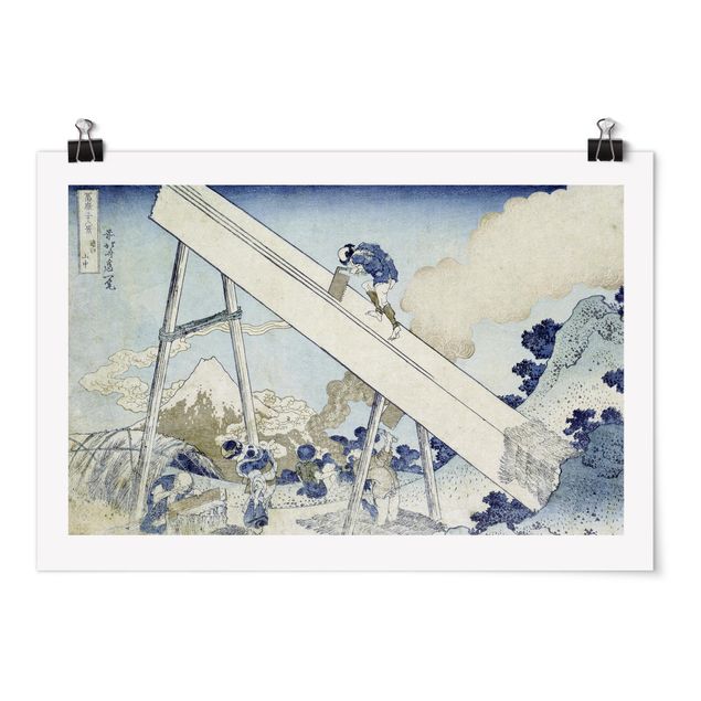 Obrazy z górami Katsushika Hokusai - W górach Totomi
