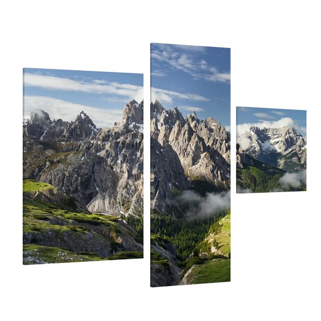 Obraz na płótnie 3-częściowy - Alpy Włoskie