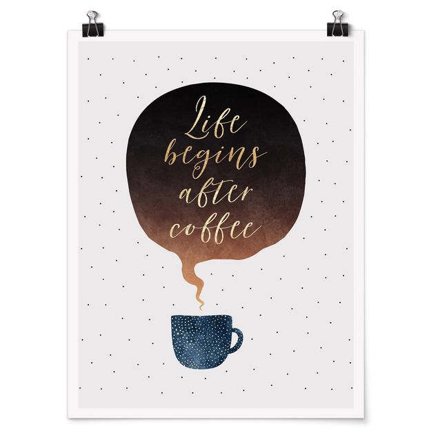 Kawa obrazy Życie zaczyna się po kawie Points