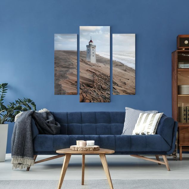 Nowoczesne obrazy do salonu Latarnia morska w Danii