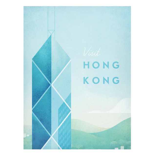 Dekoracja do kuchni Plakat podróżniczy - Hongkong