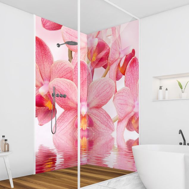 Panele ścienne do łazienki Light Pink Orchid On Water