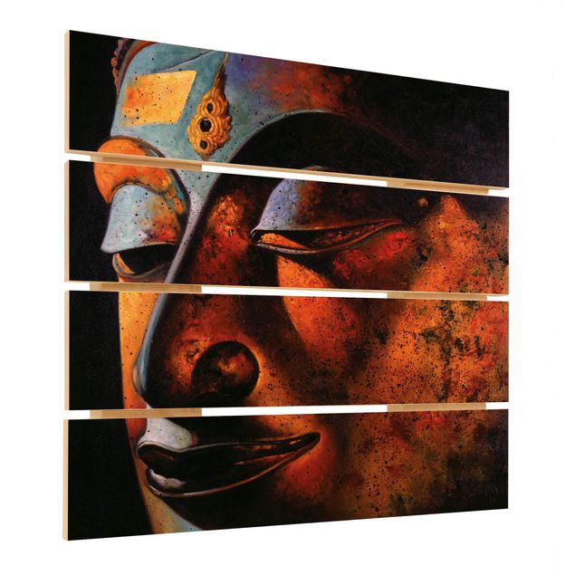 Obraz z drewna - Bombajski Budda