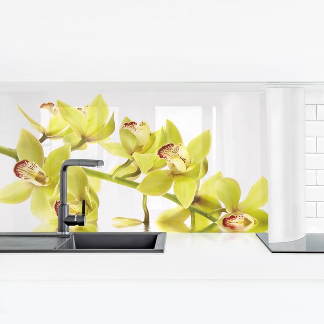 Panel ścienny do kuchni - Eleganckie wody orchidei