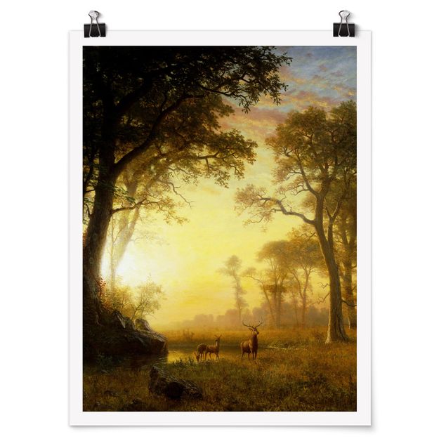 Obrazy romantyzm Albert Bierstadt - Słoneczna polana