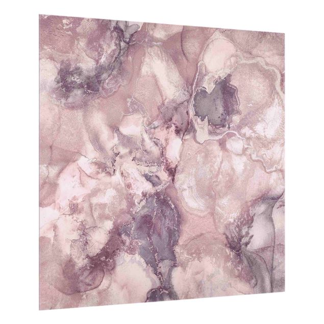 Panel szklany do kuchni Eksperymenty z kolorami Marmurowy fiolet