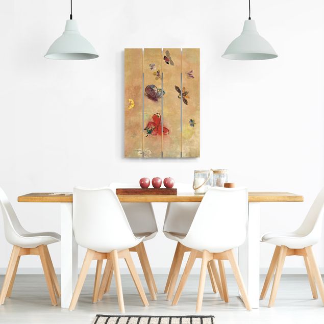 Obrazy z drewna Odilon Redon - Kolorowe motyle
