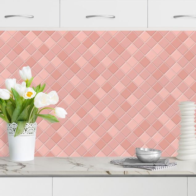 Dekoracja do kuchni Płytki mozaikowe - Old Pink