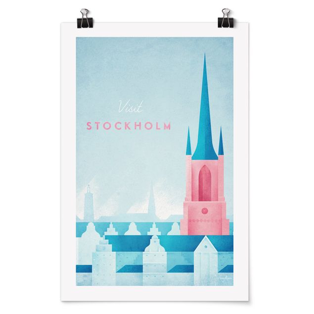 Obrazy retro Plakat podróżniczy - Sztokholm