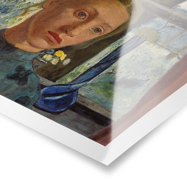 Artystyczne obrazy Paula Modersohn-Becker - Głowa dziewczynki przed oknem