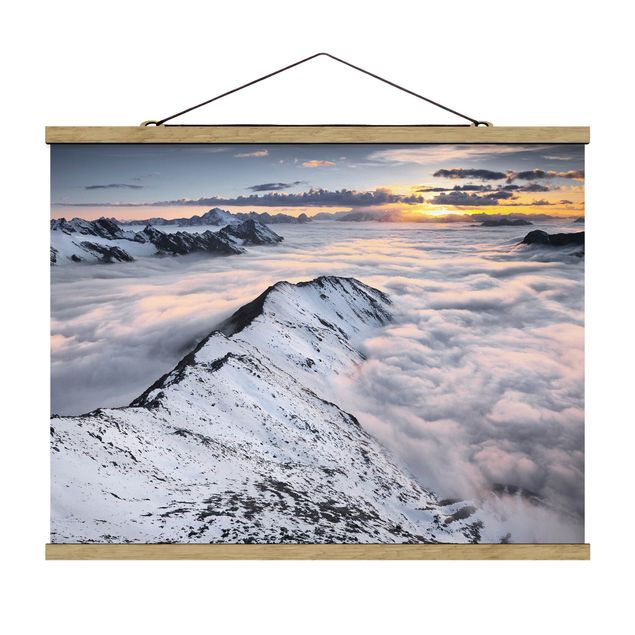 Obrazy z górami Widok na chmury i góry