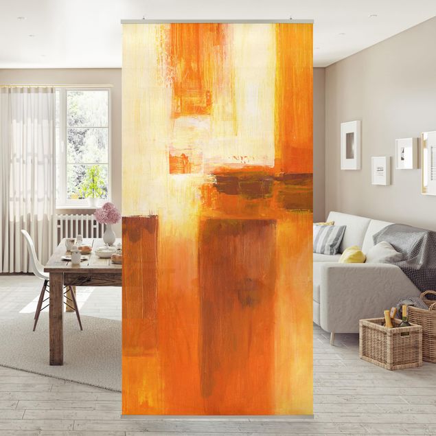 Tekstylia domowe Petra Schüßler - Kompozycja w kolorach pomarańczowym i brązowym 01
