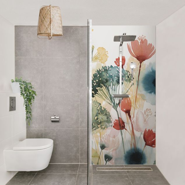 Panele ścienne do łazienki pod prysznic Wild Flowers In Summer I