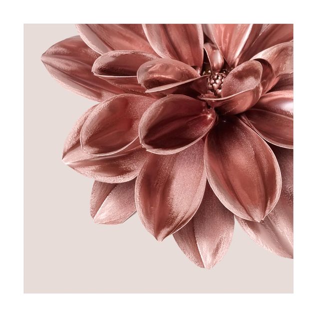 dywan kwiatowy Dahlia Flower Rose Złoto Metallic Detail