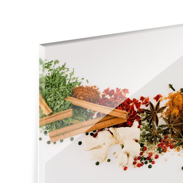 Panel szklany do kuchni - Przyprawy i suszone zioła