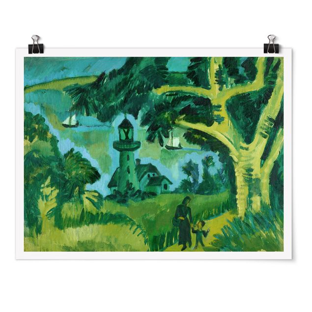 Obrazy na ścianę krajobrazy Ernst Ludwig Kirchner - Latarnia morska na Fehmarn