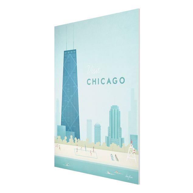 Obraz vintage Plakat podróżniczy - Chicago