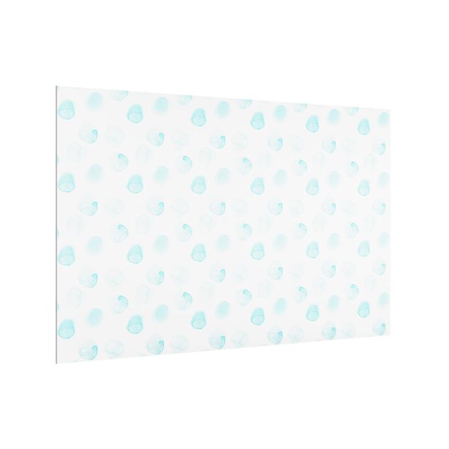 Panel szklany do kuchni Watercolour Dots Turquoise