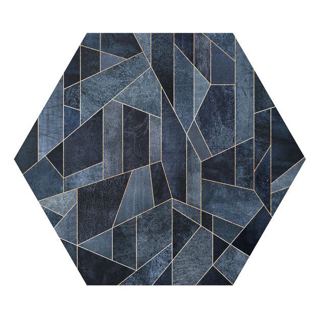 Obraz z niebieskim Błękitna geometria Akwarela