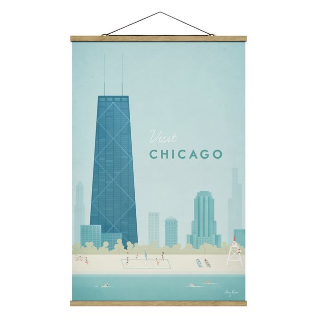 Obrazy retro Plakat podróżniczy - Chicago