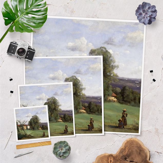 Plakaty na sciane Jean-Baptiste Camille Corot - Gospodarstwo rolne
