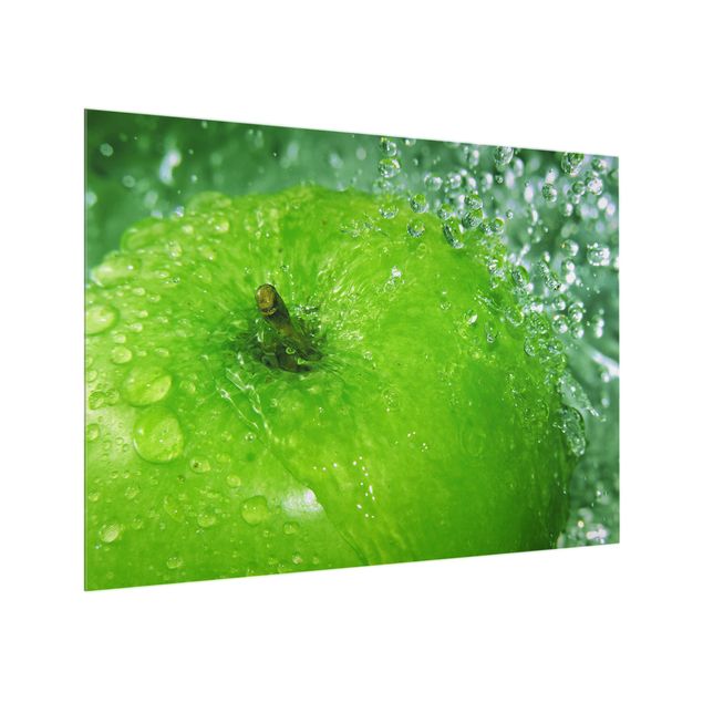 Panel szklany do kuchni - Zielone jabłko