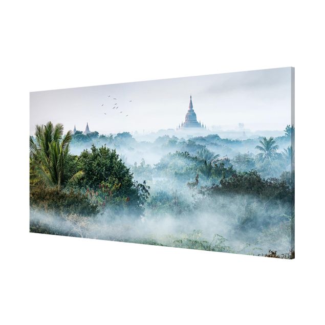 Obrazy do salonu Poranna mgła nad dżunglą Bagan