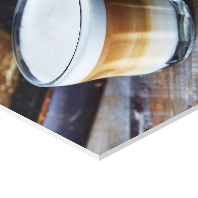 Obraz heksagonalny z Forex 3-częściowy - Caffè Latte
