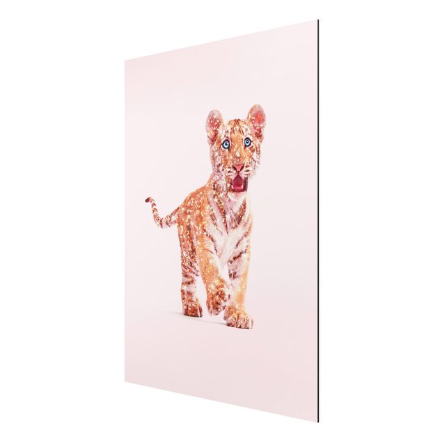 Obrazy nowoczesny Tygrys z brokatem