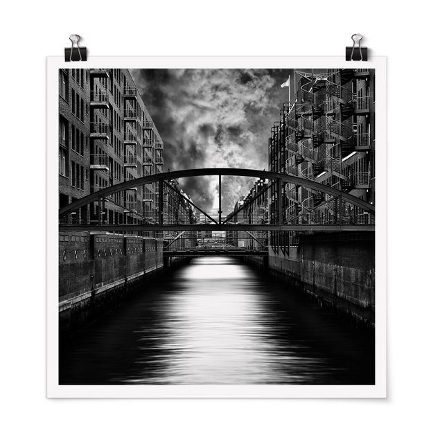 Obrazki czarno białe Druga strona Hamburga