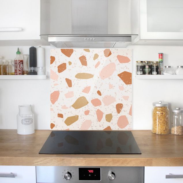 Panel szklany do kuchni Szczegółowy wzór lastryko Piza