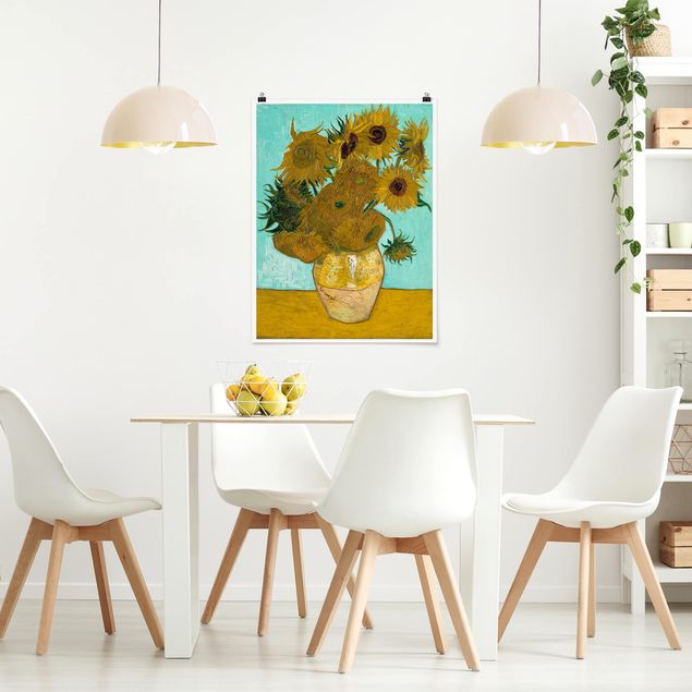 Obrazy do salonu Vincent van Gogh - Wazon ze słonecznikami