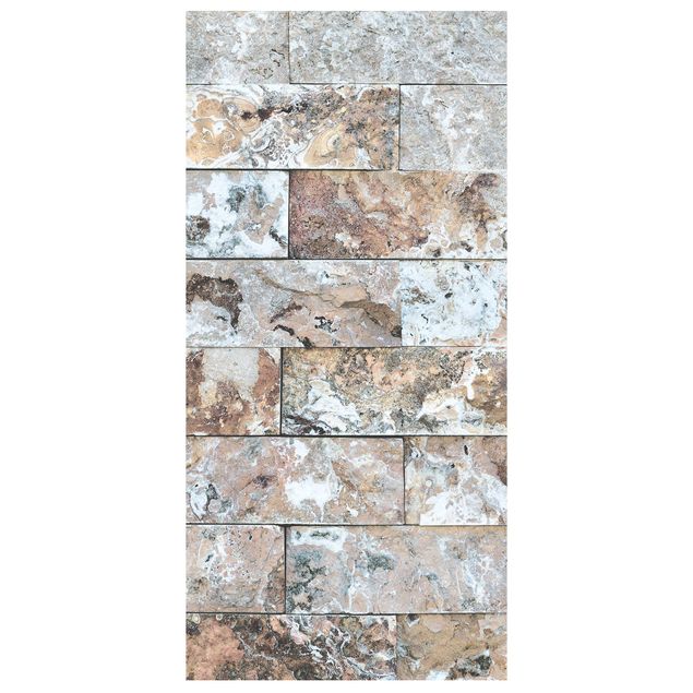 Parawan pokojowy - Naturalna ściana z kamienia marmurowego