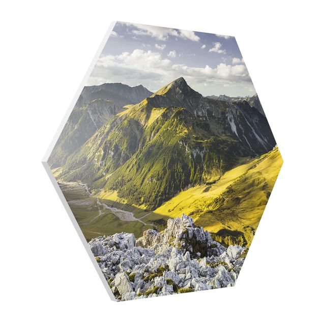 Góry obraz Góry i dolina w Alpach Lechtalskich w Tyrolu