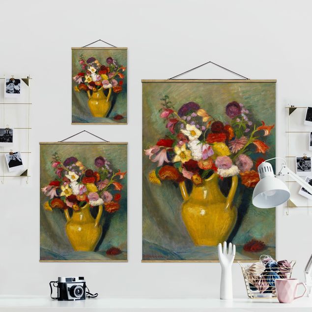 Obrazy kwiatowe Otto Modersohn - Kolorowy bukiet kwiatów