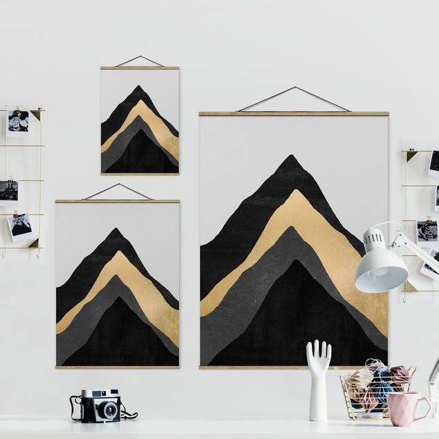 Artystyczne obrazy Złotoen Mountain czarno-biały