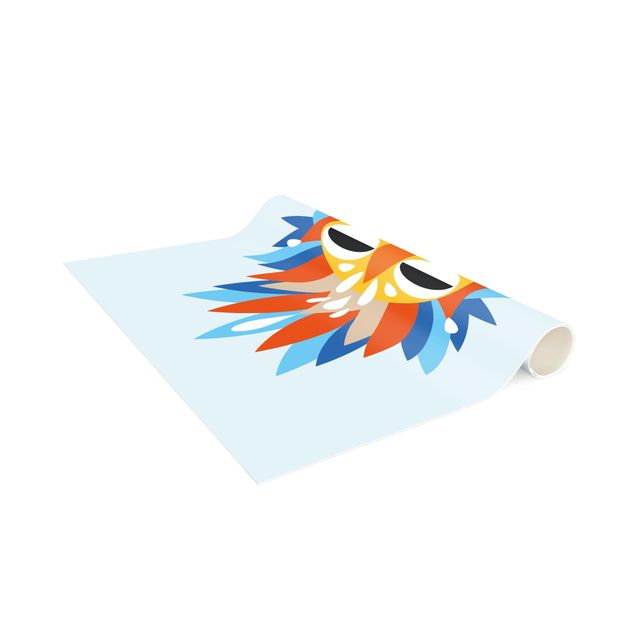 nowoczesny dywan Kolaż Etno Maska - Papuga