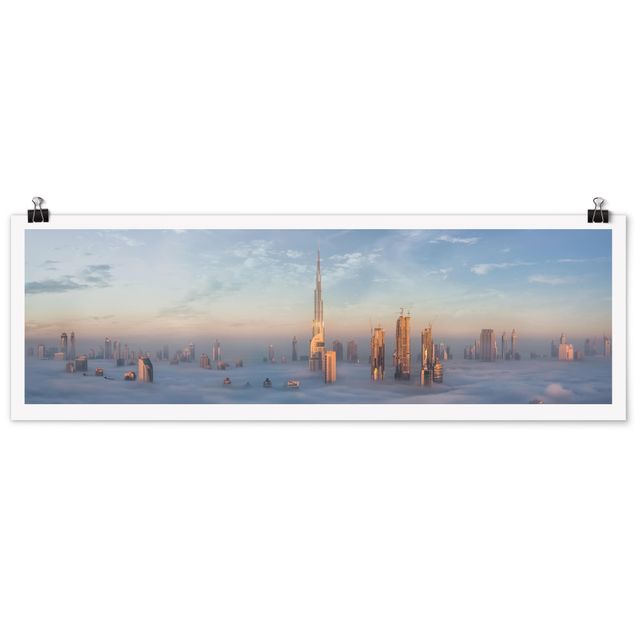 Obrazy nowoczesny Dubaj ponad chmurami