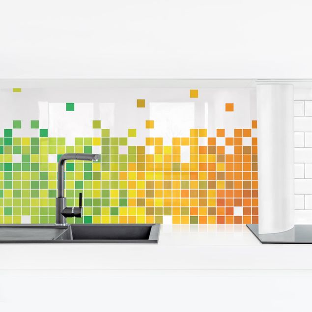 Panel ścienny do kuchni - Tęcza pikseli