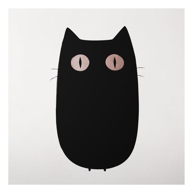 Nowoczesne obrazy do salonu Ilustracja czarnego kota