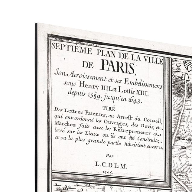 Paryż obraz Mapa miasta w stylu vintage Paryża ok. 1600 r.