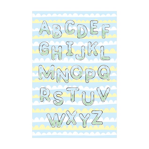 dywan pastelowy Nauka alfabetu od A do Z