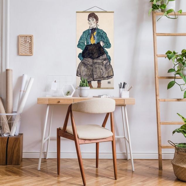 Dekoracja do kuchni Egon Schiele - Kobieta w zielonej bluzce