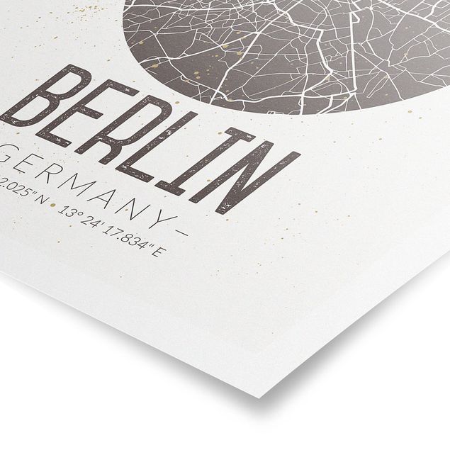 Obrazy powiedzenia Mapa miasta Berlin - Retro