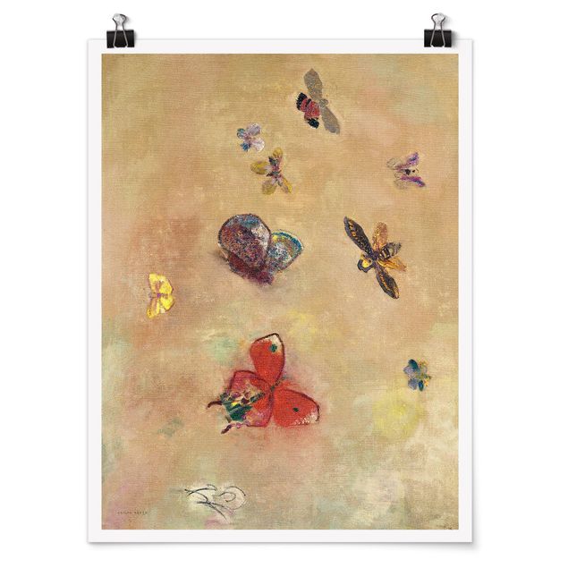Obrazy motyl Odilon Redon - Kolorowe motyle