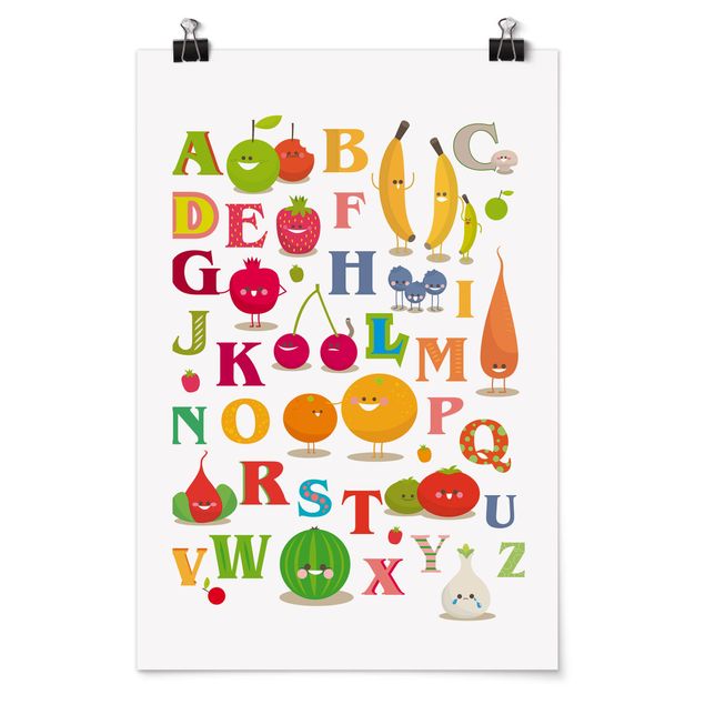 Obrazy powiedzenia Nr EK120 Zabawny alfabet owocowo-warzywny