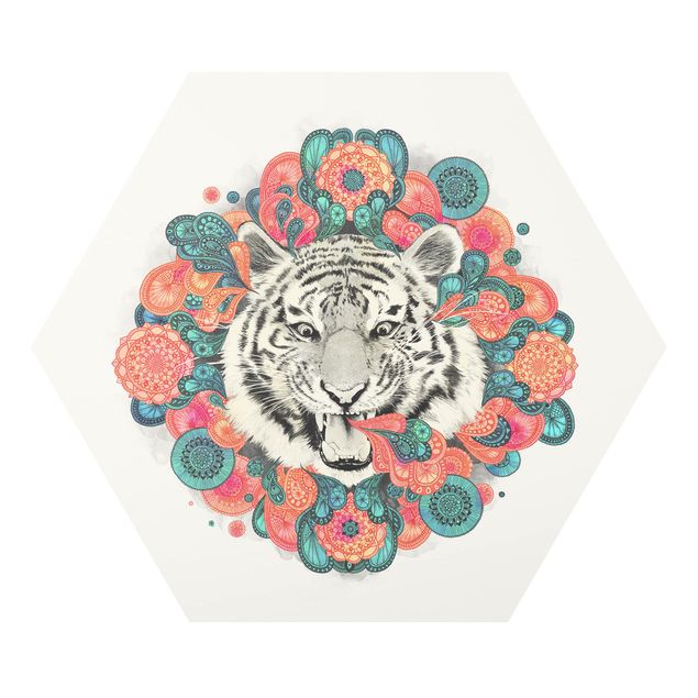 Tygrys obraz Ilustracja tygrysa Rysunek mandala paisley
