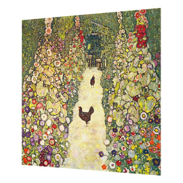 Reprodukcje obrazów Gustav Klimt - Ścieżka ogrodowa z kurczakami