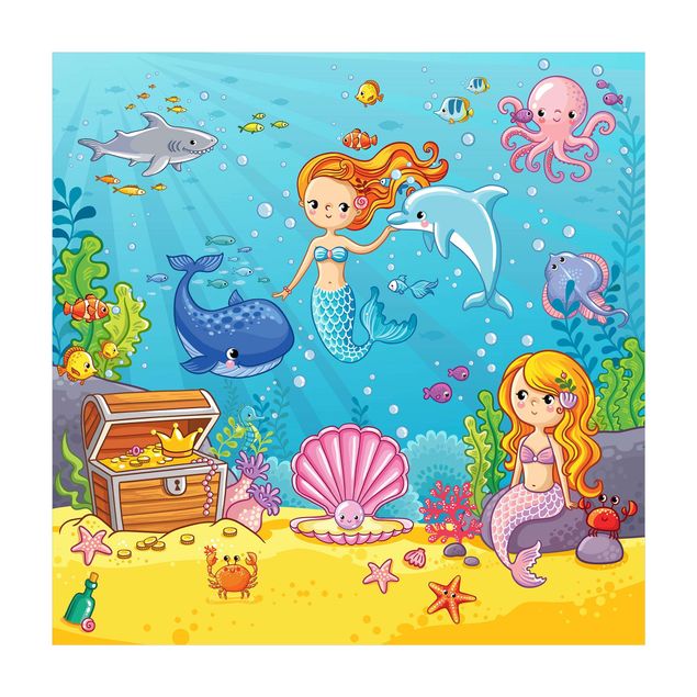 kolorowy dywan Syrenka - Podwodny świat