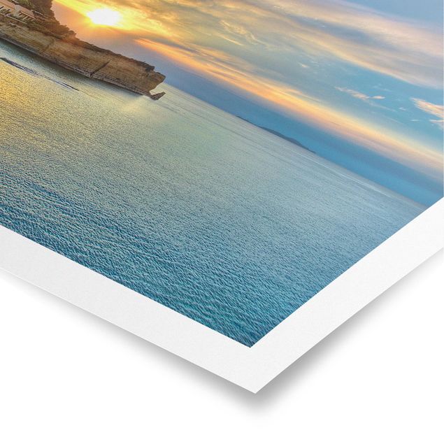Obrazy krajobraz Zachód słońca na Korfu